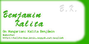 benjamin kalita business card